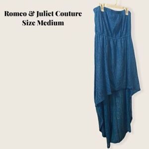 Romeo & Juliet Couture Strapless Hi-Lo Lace Dress